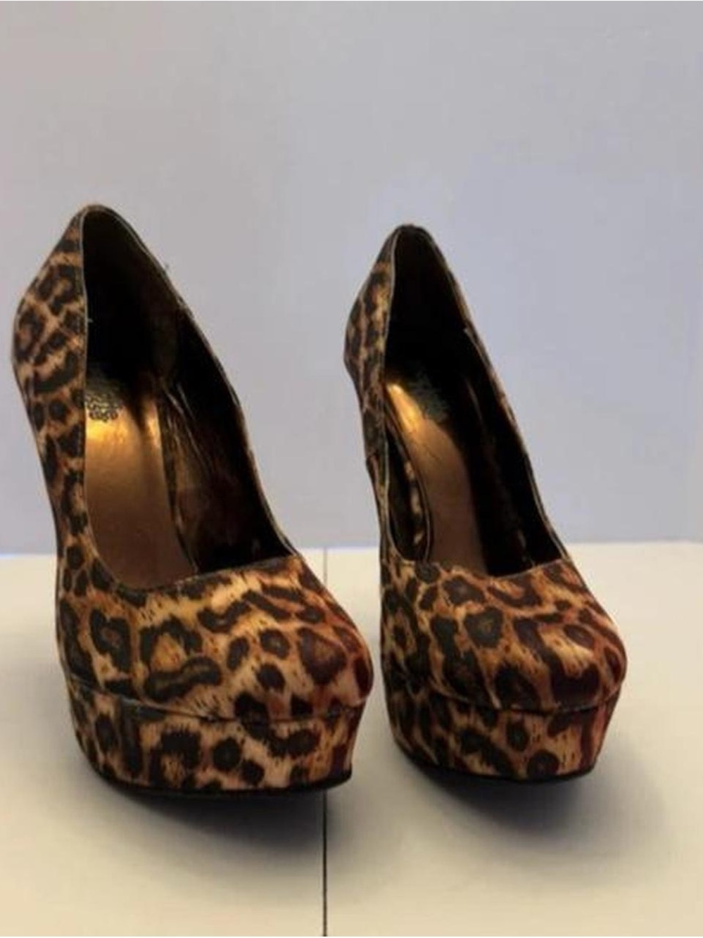 Charlotte Russe Leopard Print Platform Pumps - Brown/Black